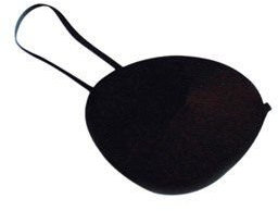 Shatchi Eyepatch 11840 Piraten-Augenklappe, schwarzes Satin auf elastischen Taschen, Füller, Kostümparty-Accessoires, Pinata-Spielzeug
