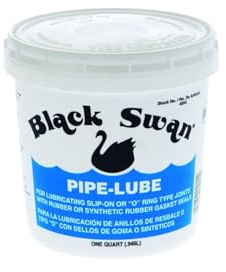 Black Swan Pipe-Lube Pipe Joint Lubricant – 32 oz (1 Quart) – for Slip-On & O-Ring Pipe Joints – Non-Toxic Water Soluble Lubricant – NSF Certified for Potable Water, DWV & Sewer Systems
