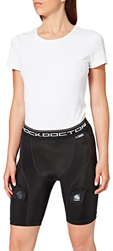 Shock Doctor Women's Core Compression Hockey Shorts with Pelvic Protector, Large