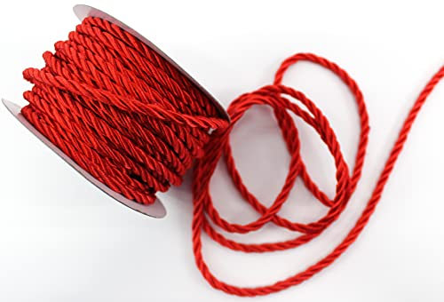 CaPiSo Cordoncino 15 m x 4 mm, nastro decorativo (rosso)