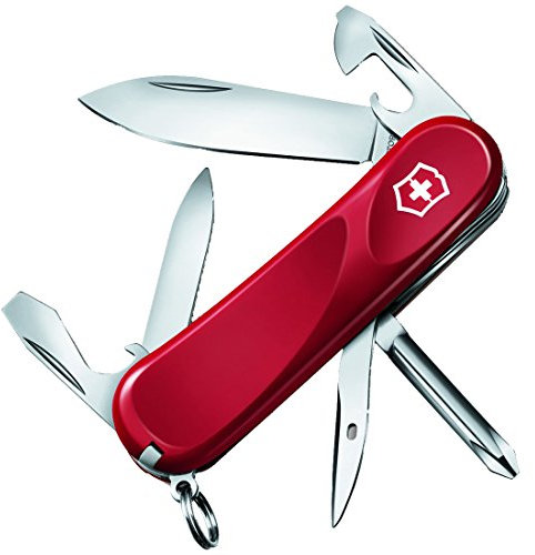 Victorinox Evolution 11 Couteau de Poche Suisse, Léger, Multitool, 13 Fonctions, Lame, Echelles Ergonomiques, Rouge