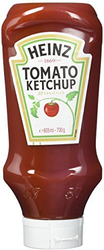 Heinz Tomato Ketchup, Kopfsteher-Dosierflasche, 5er Pack (5 x 605 ml)