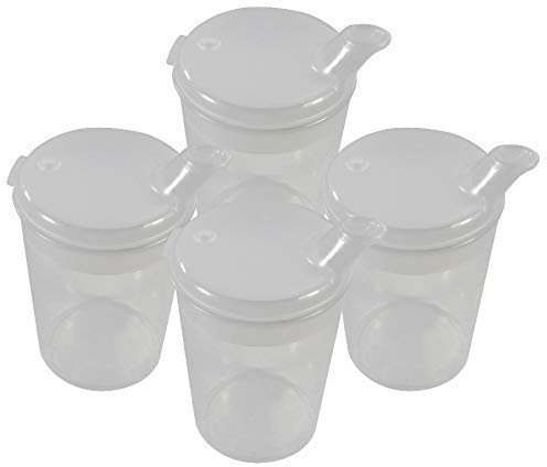 Medi-Inn+ Schnabelbecher Schnabeltasse Trinkbecher Transparent Öffnung 12 x 10 mm | praktisches Set: 50 Stück