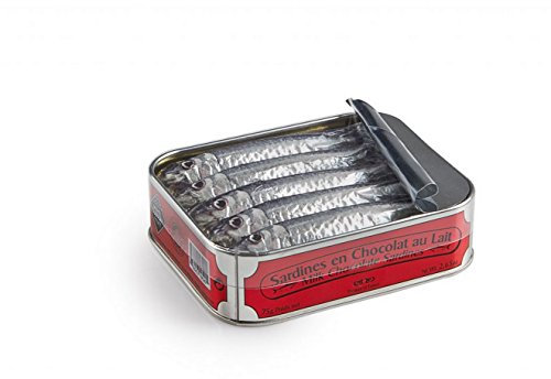 Michel Cluizel Sardine di Cioccolato al Latte in Scatola di Latta - 1 x 75 Gram