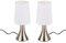Spetebo 2er Set Nachttischlampen mit Touchfunktion - Farbe: weiss - Touch Lampe 2 Stück im Set