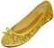 Shoes8teen Women's Sequins Ballerina Ballet Flats Shoes 2001 Gold Sequins UK 7/8