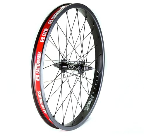 Eastern Bikes Throttle 20 Inch BMX Wheel – Double Wall Rim, Sealed Bearing Hub, Front or Rear, BMX Freestyle Wheel (Black, Front (3/8))