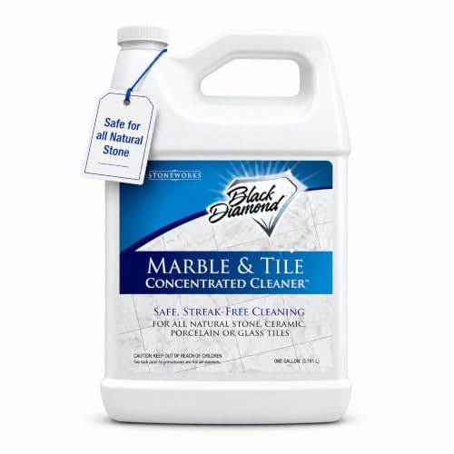 Black Diamond Stoneworks Marble & Tile Floor Cleaner. Great for Ceramic, Porcelain, Granite, Natural Stone, Vinyl and Brick. No-Rinse Concentrate (3.78L)