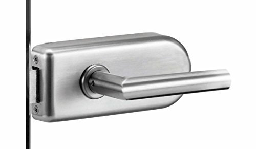 FRASCIO Ganzglasbeschlag/Glastürbeschlag SMILE - UV Schlosskasten - inkl. L-FORM Griffpaar