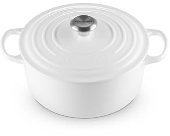Le Creuset Enameled Cast Iron Signature Round Dutch Oven, 5.5 qt, White
