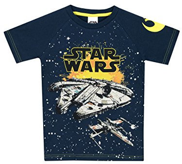 Star Wars Boys Millenium Falcon T-Shirt Age 3 to 4 Years Navy