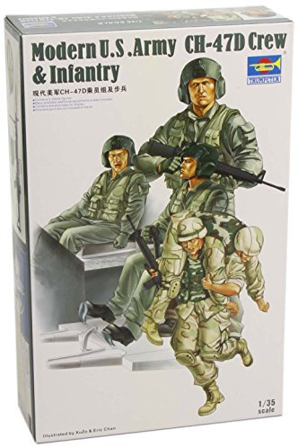 Trumpeter 00415 Kit de modélisation Modern U.S. Army CH-47D Crew & Infantry