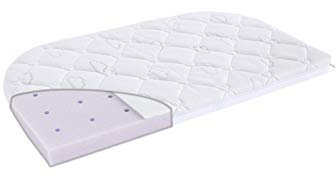 Träumeland T030722 - Matratze für Beistellbett Brise Light 88 x 50 cm, 2 abgerundete Seiten