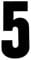 Self Adhesive Wheelie Bin Numbers 17cm - 5 - Black