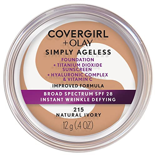COVERGIRL & Olay Simply Ageless Foundation, Natural Ivory 215, 0.4 Oz by COVERGIRL