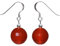 Ohrringe Ohrhänger Karneol & 925 Silber Kugel braun-orange facettiert Ohrschmuck
