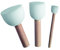 Marabu Pinceau à Pochoir, Set de 3 pinceaux à pocher en 1,5 cm, 3,5 cm et 5 cm, Manche de Pinceau en Bois certifié FSC, pour pocher et tamponner, 0290000000001