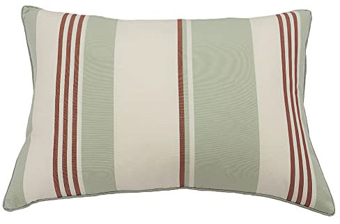 Scatter Box Bantry Stripe Piped Feather Filled Cushion, Duck Egg, 40 x 60 Cm