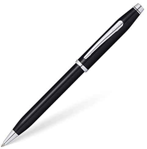 CROSS Century II Black Lacquer – Rhodium-Plated Ballpoint Pen incl. Luxury Gift Box – Refillable Medium Ballpen