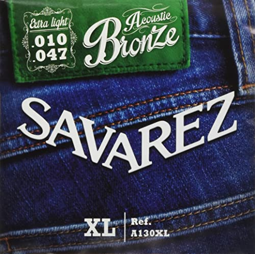 Savarez Saiten 668580 für Akustikgitarre Acoustic Bronze Satz A130XL Extra Light .010-.047