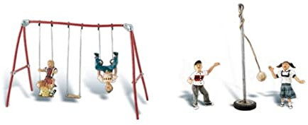 Playground Fun (Swing Set, Tetherball & 5 Figures) by Woodland Scenics