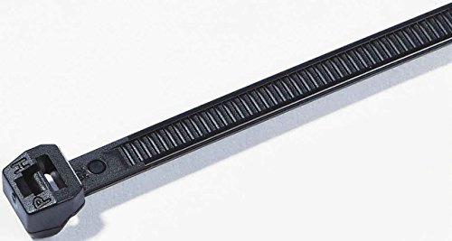 HellermannTyton 118-04800 Kabelbinder, Polyamid, schwarz, 100 Stück, 14,5 cm, 3,4 mm, 1,2 mm, 100 Stück