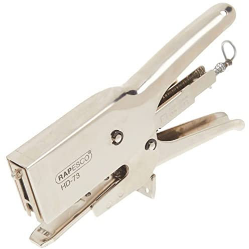 Rapesco 1169 Cucitrice a Pinza per Alti Spessori HD-73, Capacita 70 Fogli, Cromato