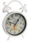 GMMH Tischuhr Nostalgie Antik Vintage Retro Metall Standuhr Dekowecker Uhr in Wecker Design (weiß 54-5)