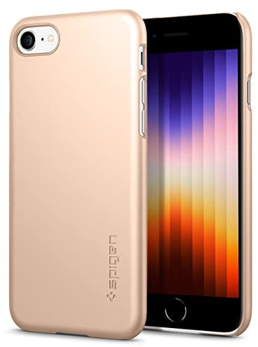 Spigen Thin Fit Designed for iPhone SE 2022 Case/iPhone SE 3 Case 2022 / iPhone SE 2020 Case/iPhone 8 Case/iPhone 7 Case - Champagne Gold