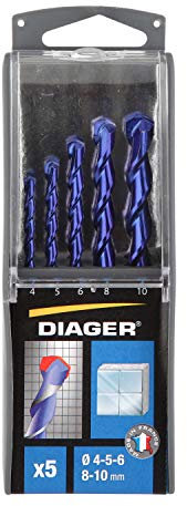 Diager, Coffret 5 Forets Ceramik Ø4-5-6-8-10