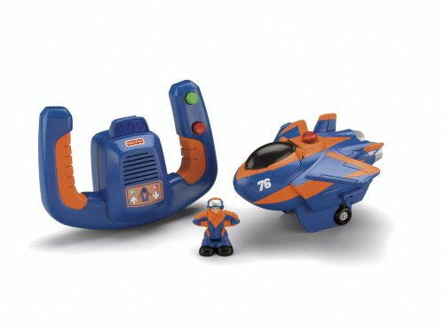 Fisher Price Remote Control GeoAir Plane Blue Flash and Dynamo Dan