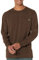 Dickies Big and Tall Men's Long Sleeve Heavyweight Crew Neck, Chocolate Brown, L