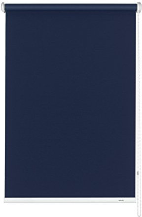 Gardinia Seitenzug-Rollo zum Abdunkeln, Decken-, Wand- oder Nischenmontage, Lichtundurchlässig, Alle Montage-Teile inklusive, Dunkelblau, 102 x 180 cm (BxH), 6241102180