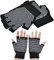 SwirlColor Nicht Beleg Yoga Pilates Fingerübung Grip Handschuhe mit weißem Silikon Dots, 1 Paar Yoga Handschuhe, EU 36-38 (Schwarz, EU Schuhgrößensystem, Erwachsene, Alphanumerisch, M, Medium)