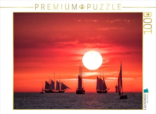 CALVENDO Puzzle EIN Motiv aus dem Kalender Windjammer auf der Ostsee im Abendlicht | 1000 Teile Lege-Größe 64 x 48 cm Foto-Puzzle für glückliche Stunden