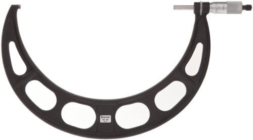Starrett T436XRL-9 Mikrometer für den Außenbereich, mit Ratschenanschlag und Sicherungsmutter, Hartmetall-Flächen, 20–22,9 cm Reichweite, 0,0001 cm Graduierung