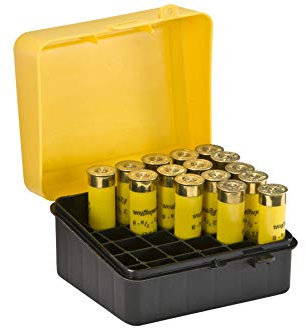 Plano Shot Shell Case,20-Gauge, 25-rounds, Yellow, Shotgun ammunition case, Shotgun cartridge holder, Shotgun shell boxAmmunition organizer