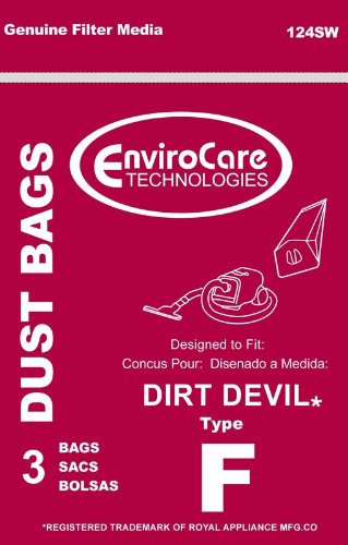 Dirt Devil Typ F Ersatzbeutel für Dirt Devil Kanister (3 Stück)