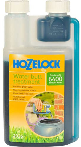 HOZELOCK - Waterbutt Treatment : Ideal for Water Butt, Non-toxic, Prevents Unpleasant Odours and Scum, Keeps Water Free From Slime and Algae [2026P8000]