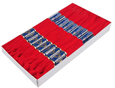 24 Docken Stickgarn je ca. 8m / Sticktwist 100% Baumwolle Stickerei verschiedene Farbwahl, Farbe :3372 blassrot