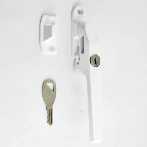 Modern Contemporary Design Lockable Casement Window Fastener 124mm (White)