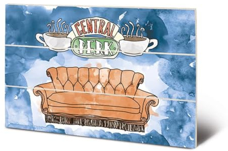 FRIENDS MW12768P Stampa su Legno 20 x 29,5 cm (Central Perk), Multicolore, 5 x 1, 2 cm
