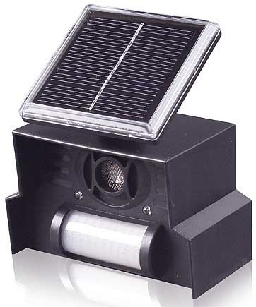 Gardigo Solar Vogelabwehr elektronische Vogelscheuche mit Ultraschall und Blitzlicht