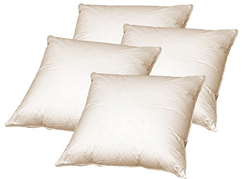 Schwarzfischer 4er Set Kissenfüllungen 50x50cm mit echter natürlicher Federfüllung