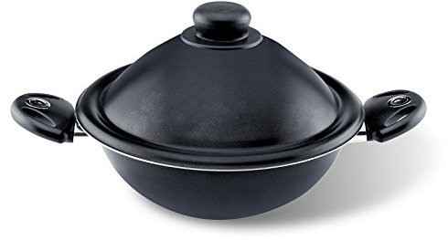 Pensofal Biostone Vapsí Wok, Cuerpo en Aluminio, Negro, 24 cm