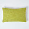 HOMESCAPES Lime Green 12 x 20 Inch Nirvana Pure Slub Cotton Cushion Cover Coordinating with Matching Throws and Bedspreads