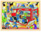goki 57527 - Einlegepuzzle Feuerwehreinsatz aus Holz, Holzpuzzle mit Feuerwehrmännern, Lernspielzeug und Kinderpuzzle, fördert Fantasie und Motorik der Kinder, 40cm x 30cm, 48er Set, ab 3 Jahre