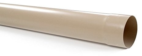 First Plast - Gouttière PVC 25 demi-ronde - Tube de descente gouttière 25 - Ø80 sable 2 m - First Plast