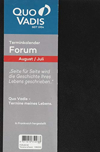 Quo vadis - terminkalender Forum 2019/2020 - Schwarz: Schülerkalender
