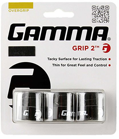 Gamma Overgrip Grip 2 3er, Schwarz, 1456270000700000